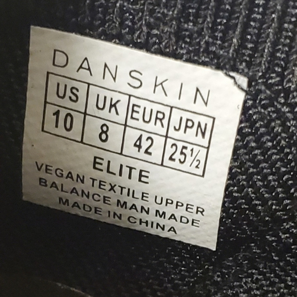 Danskin Elite Stretch Knit Black Slip-on Sneaker Shoe Size 10 - Picture 12 of 13